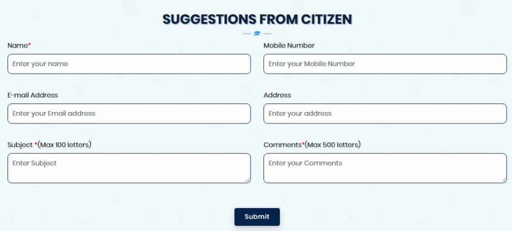 suggetions form citizens
