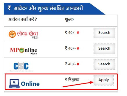 mp income certificate online apply