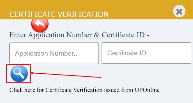 up domicile certificate verify
