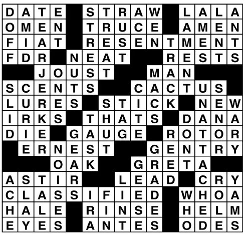 Daily Commuter crossword