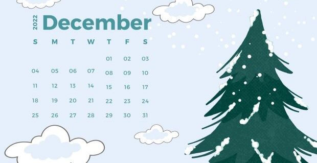 December 2022 Calendar HD Wallpaper Free download
