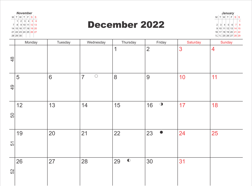 December 2022 Calendar Templates Free Download