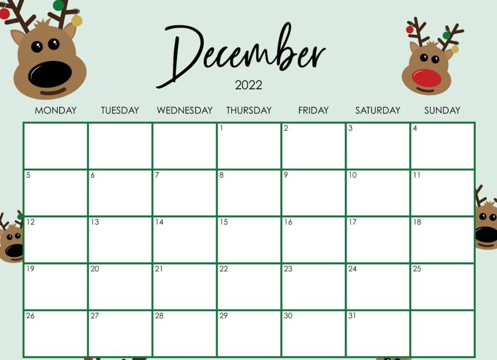 December 2022 Calendar With Holidays Trinidad