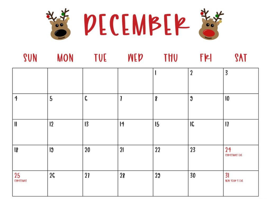 Floral December 2022 Calendar Design