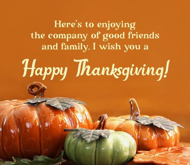 Happy Thanksgiving Messages for Friends