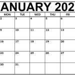 Blank January Calendar 2023 Template