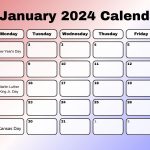 January 2024 USA Calendar