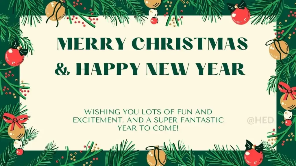 Merry Christmas and Happy New Year Messages