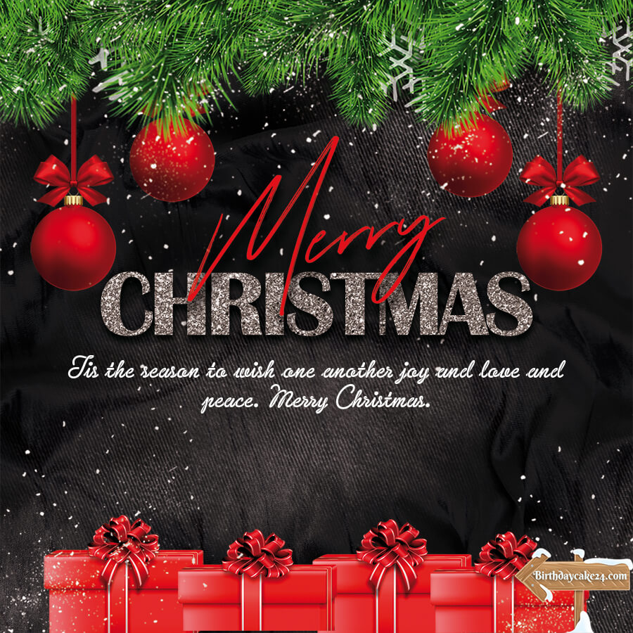 merry christmas greeting wishes card
