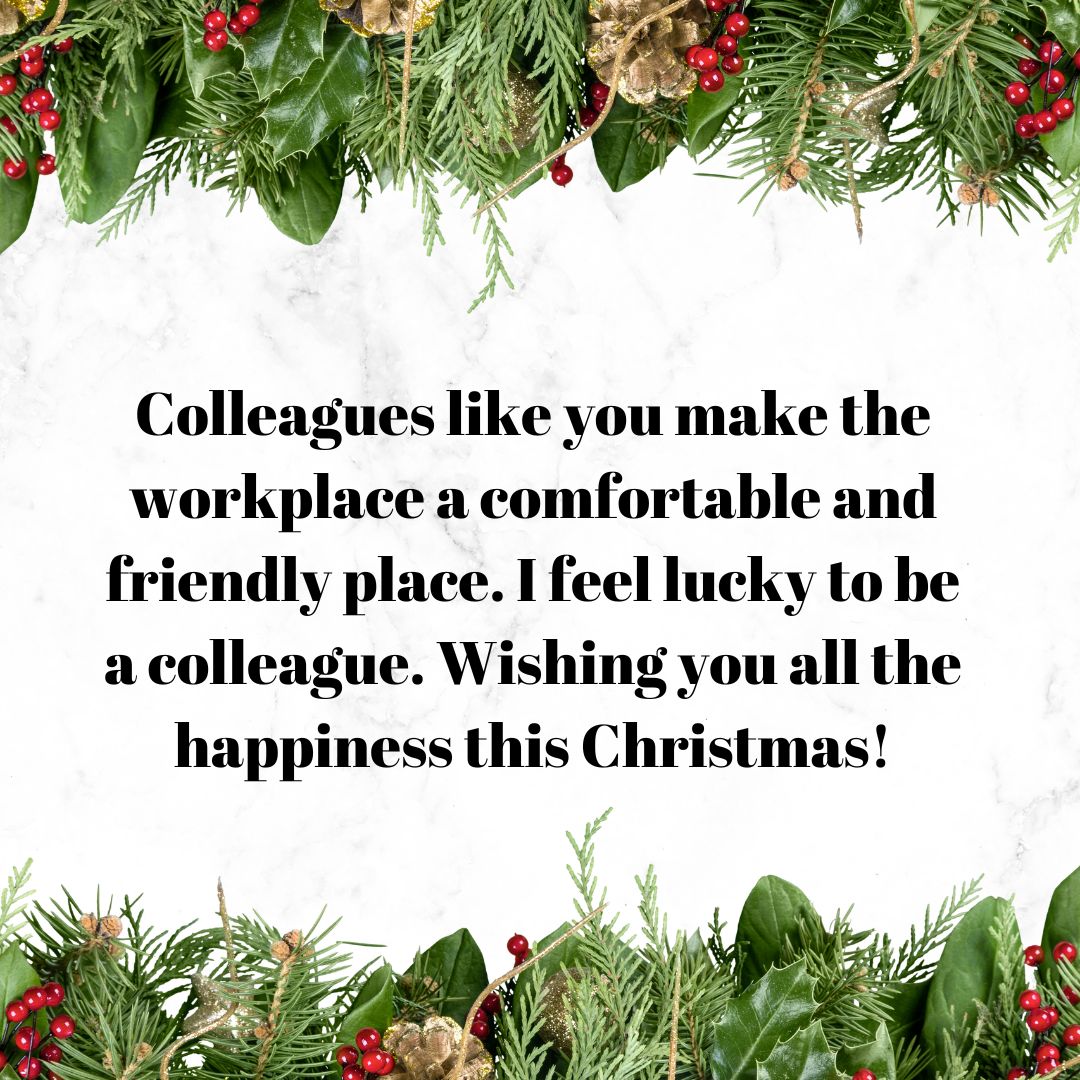 merry christmas wishes for colleagues