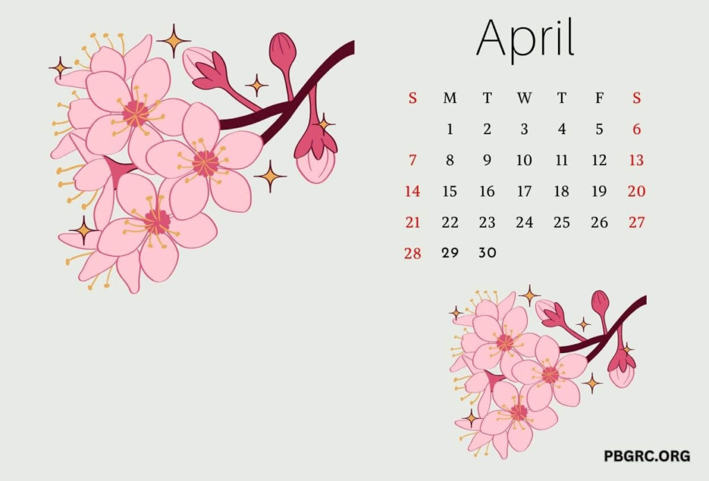 April 2024 Decorative Calendar