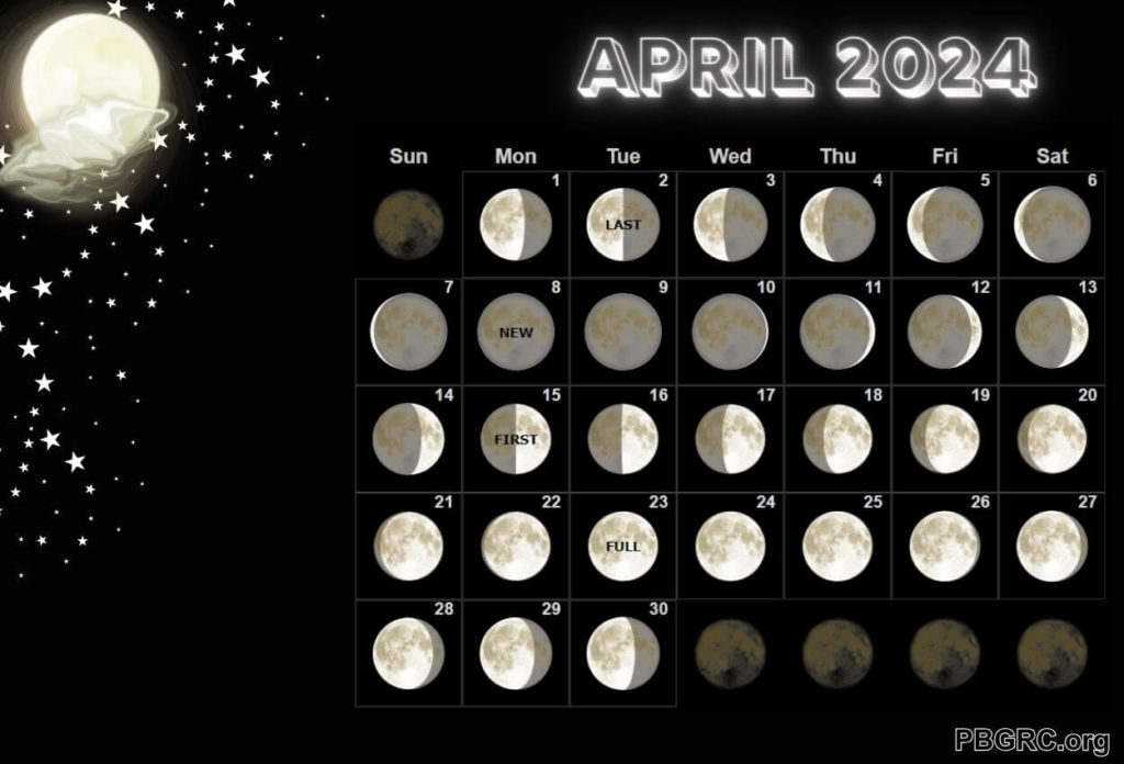 April 2024 Moon Calendars
