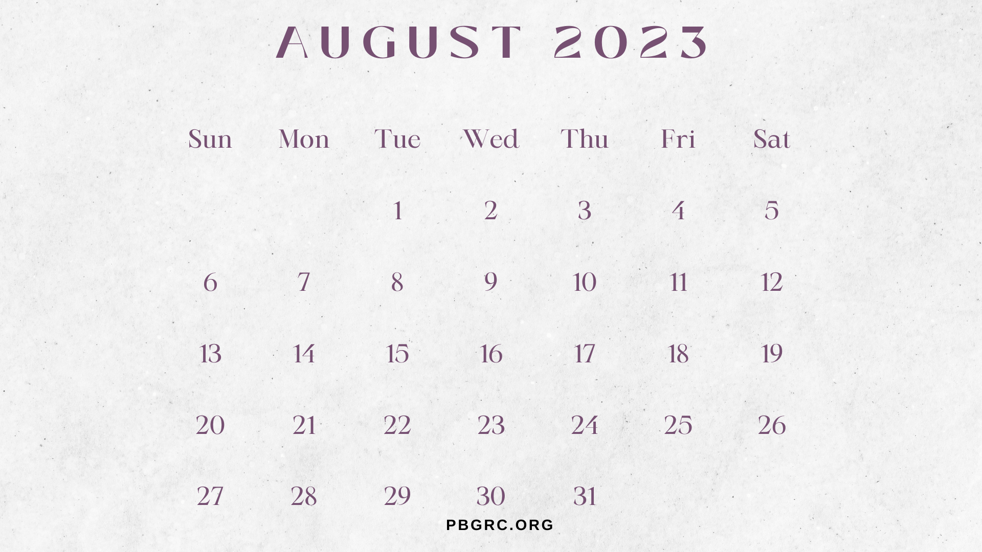 August 2023 Calendar Printable Templates