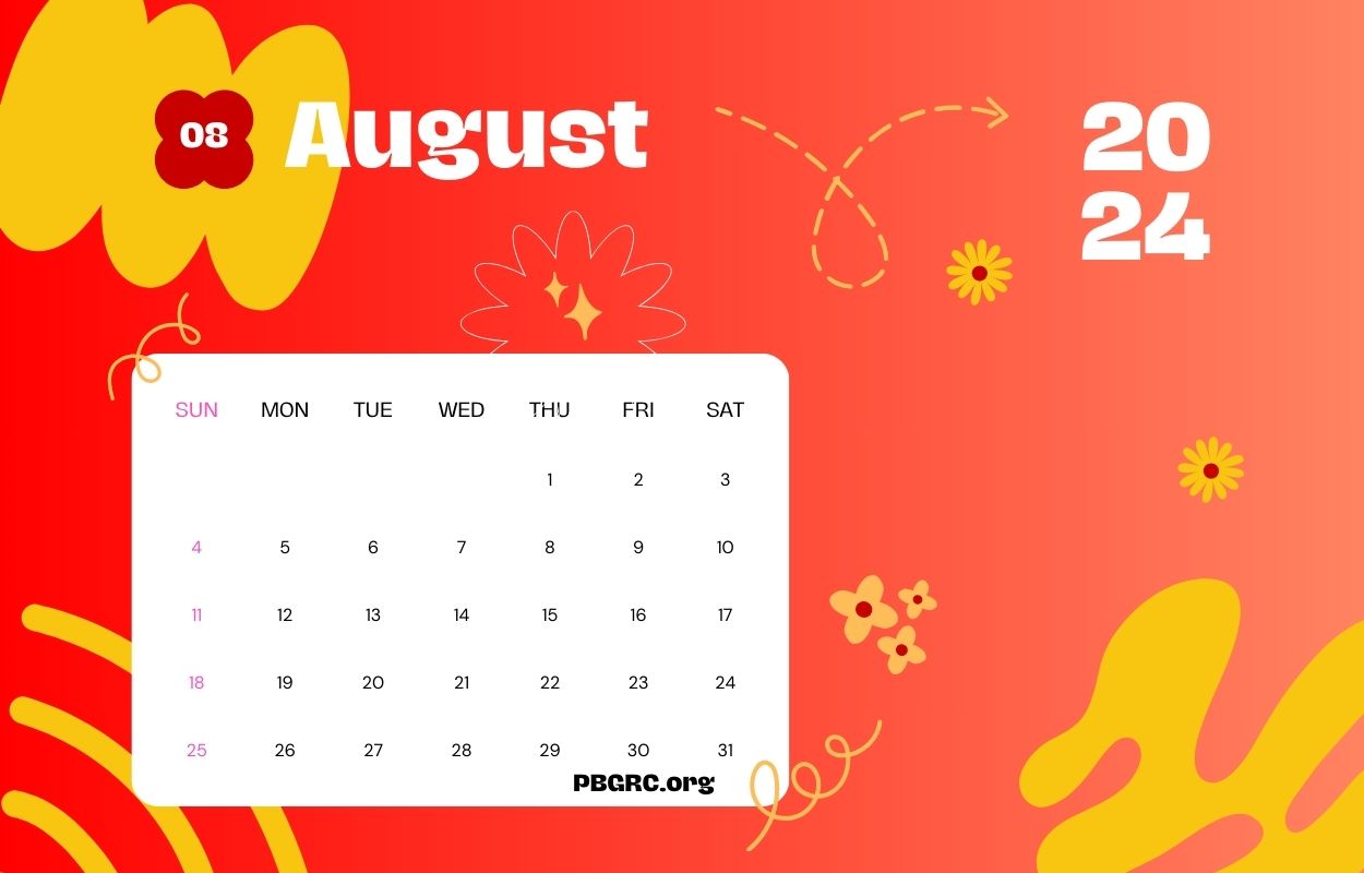 Chinese August 2024 Calendar