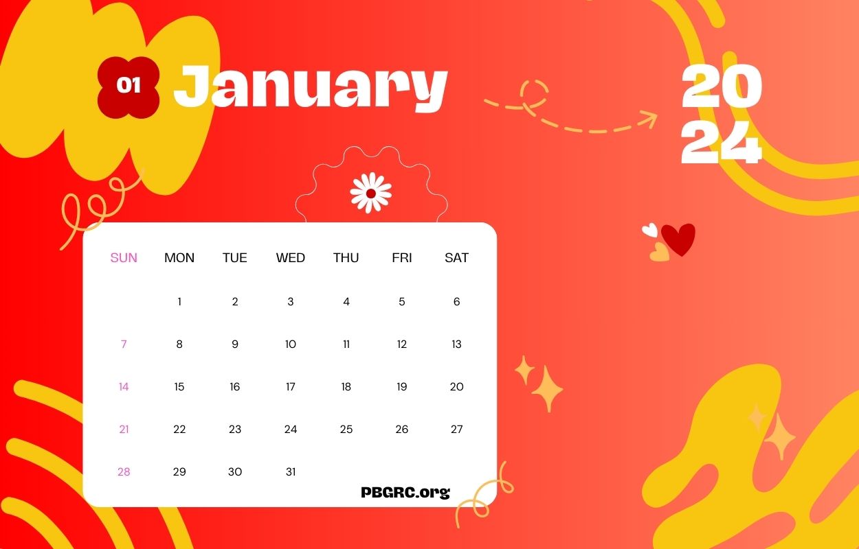Chinese January 2024 Calendar