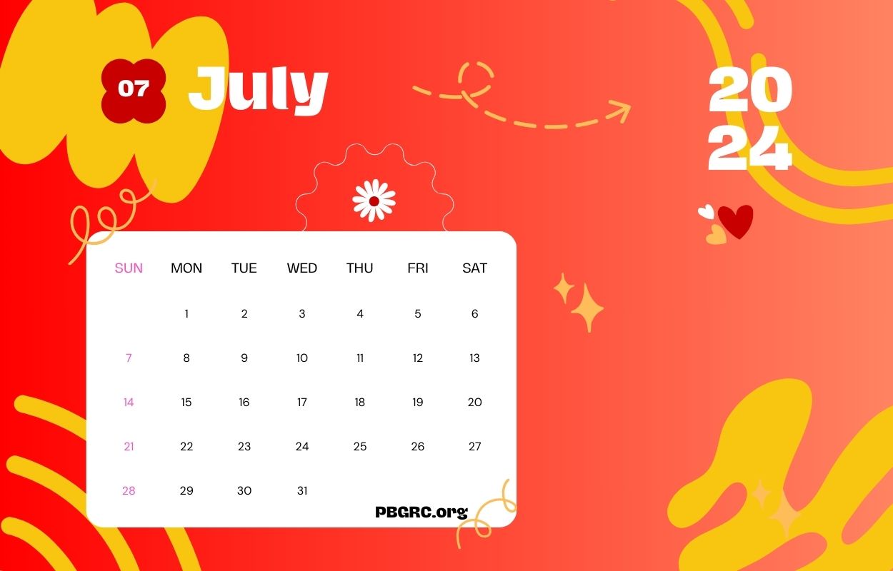 Chinese July 2024 Calendar