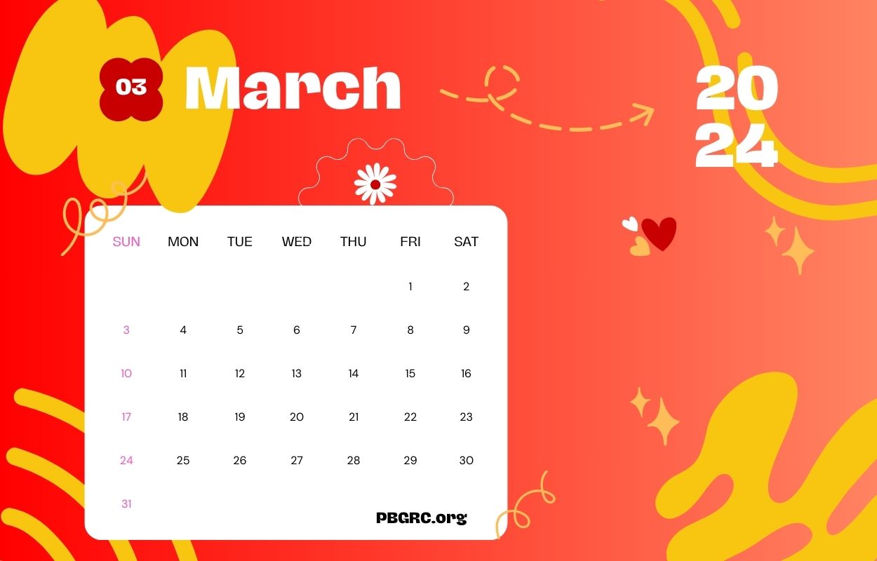 Chinese March 2024 Calendar