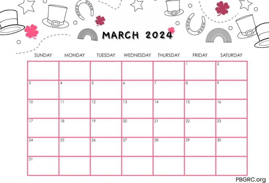 Cute 2024 Calendar March
