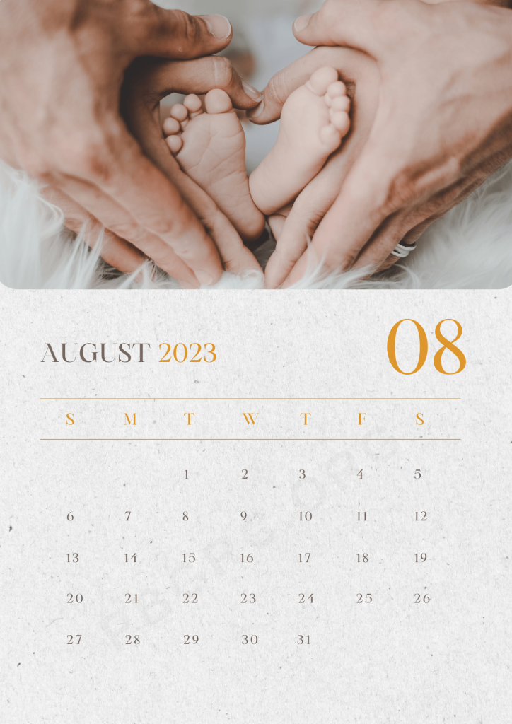 Editable August 2023 Calendar