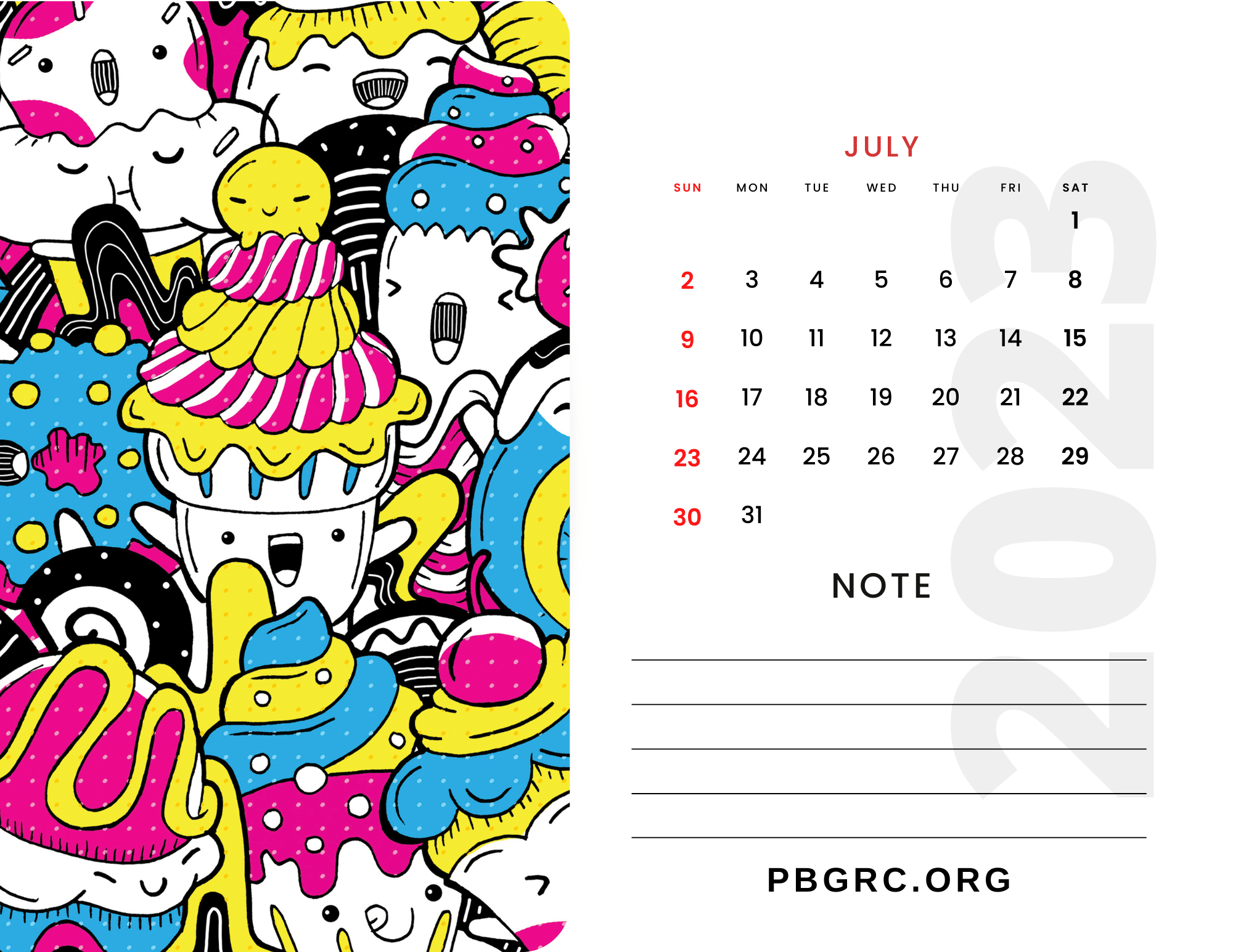 Editable July Calendar 2023