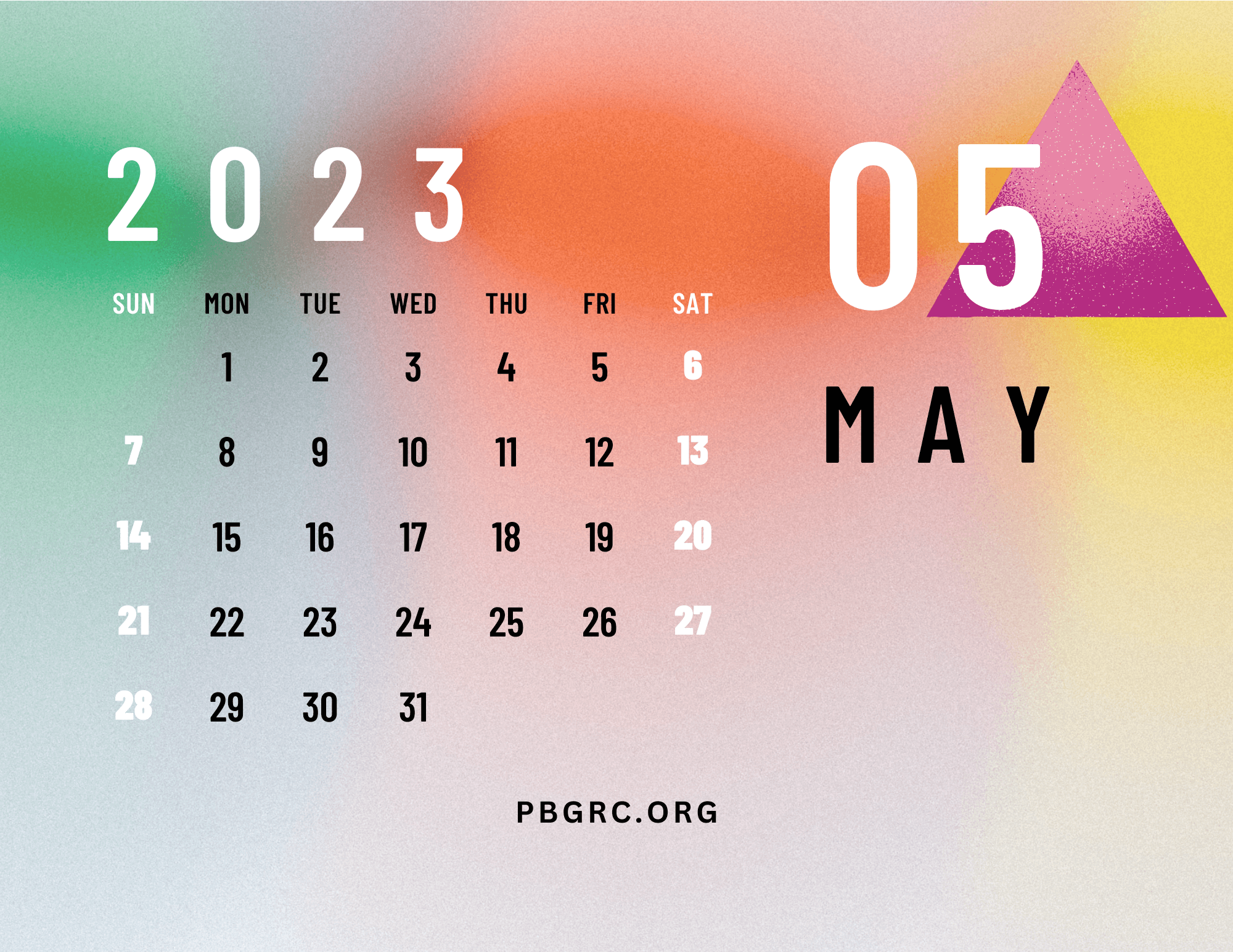 Editable May 2023 Calendar
