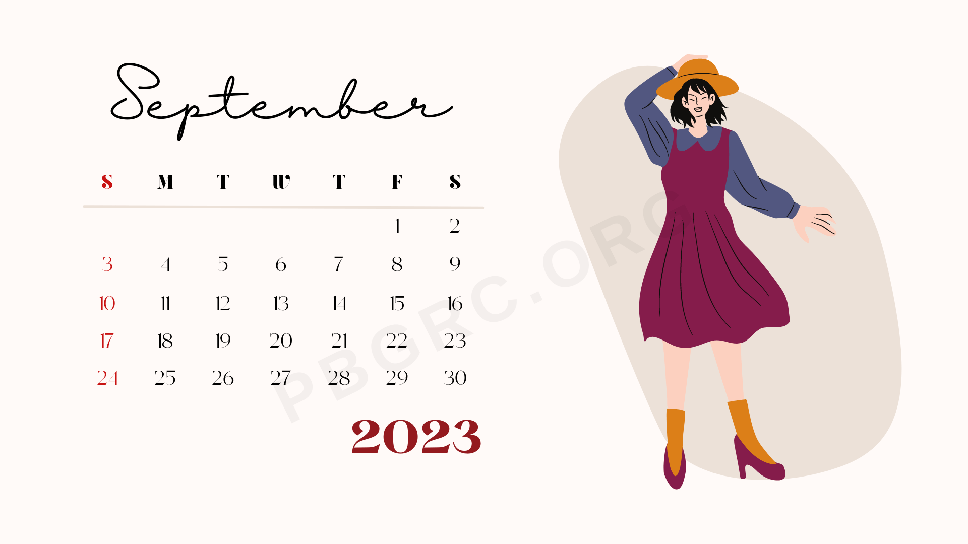 Editable September 2023 Calendar