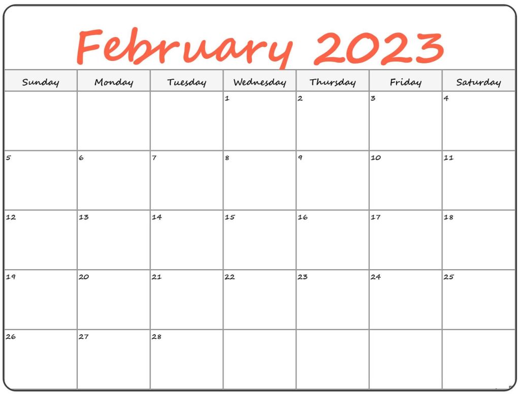 February 2023 Calendar Editable Templates