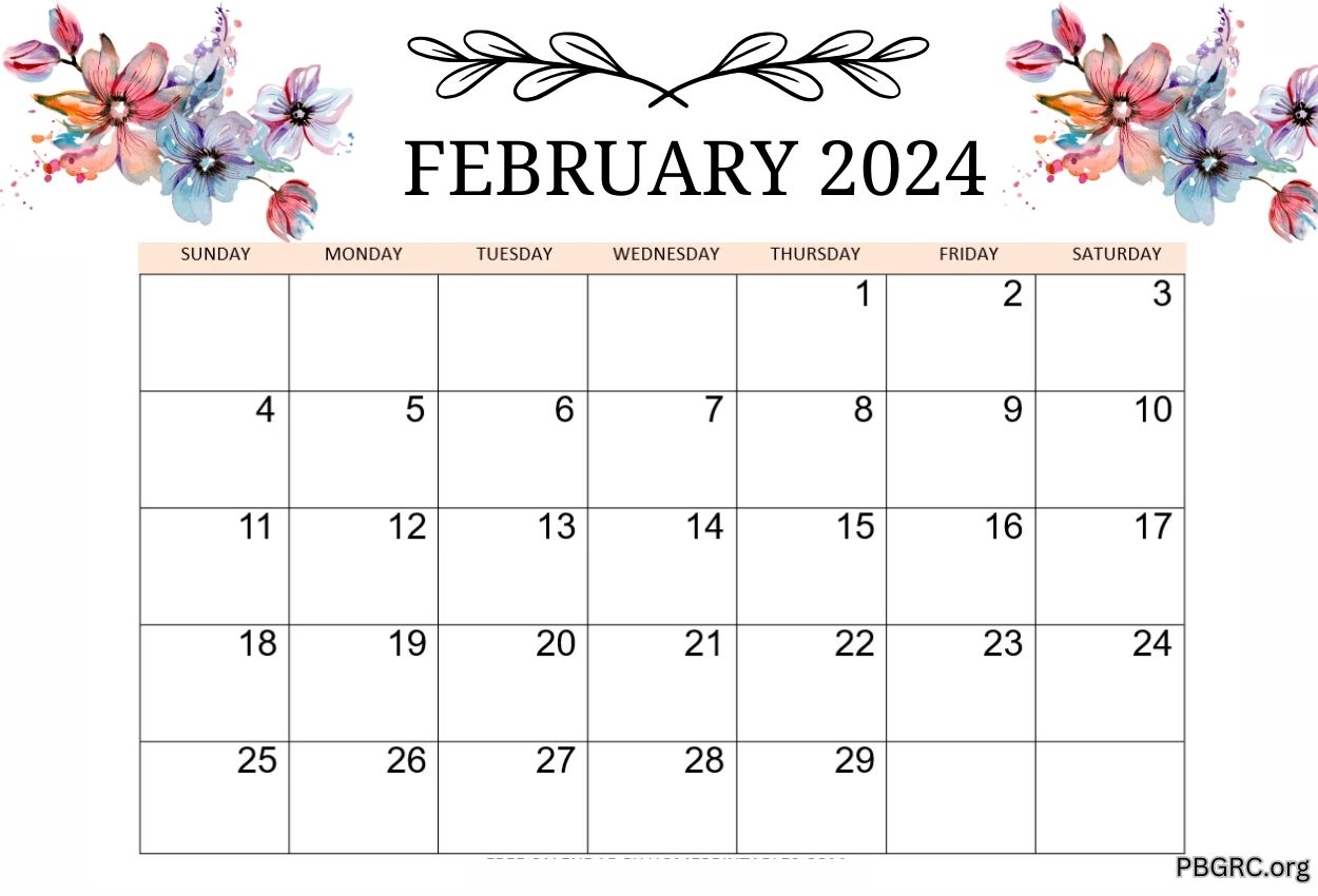 February 2024 Decorative Calendar