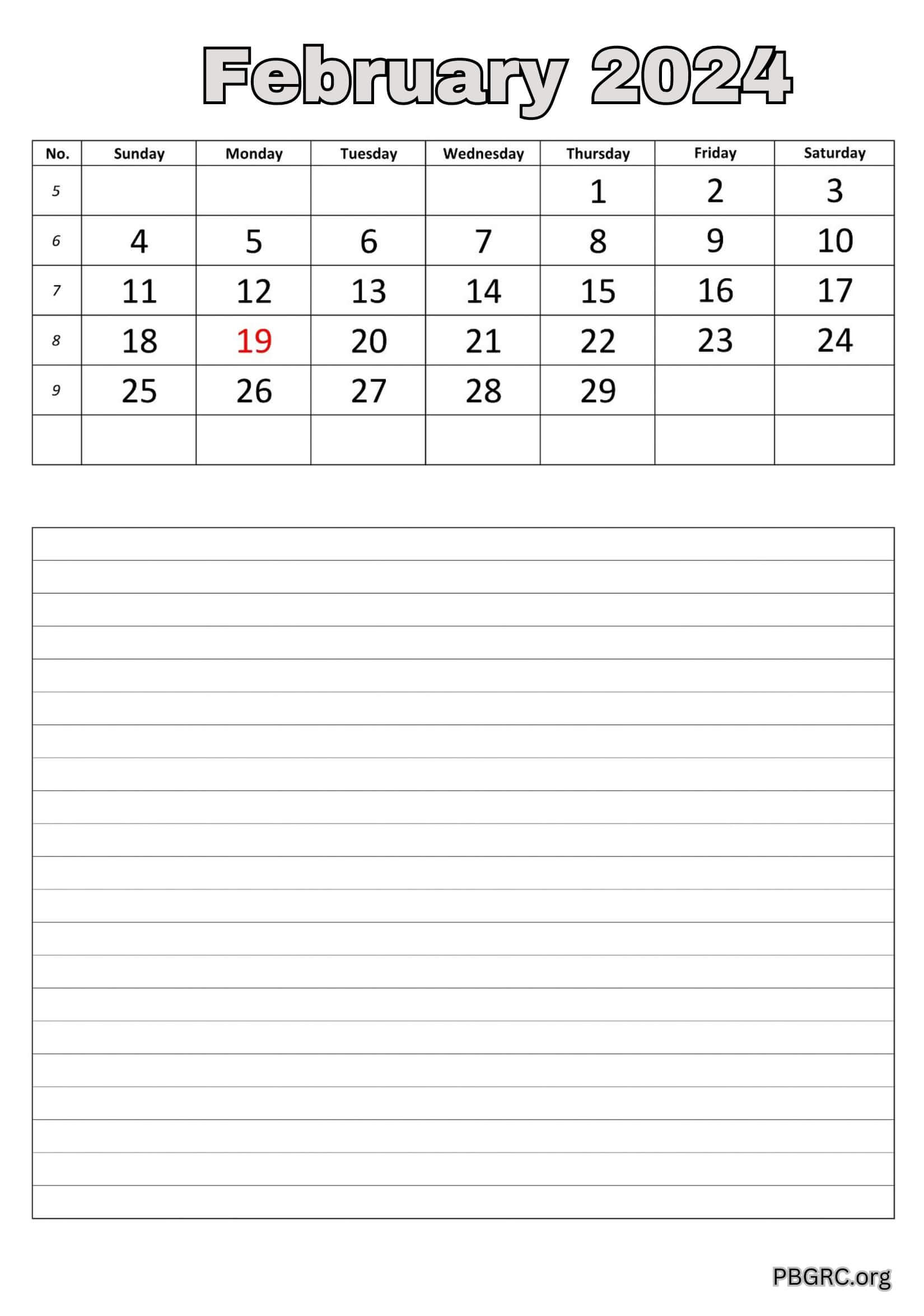 February 2024 Fillable Calendar To Print