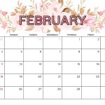 February 2024 Floral Wall Calendar