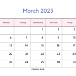 Fillable 2023 March Calendar