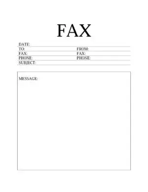 Free Editable fax cover sheet template