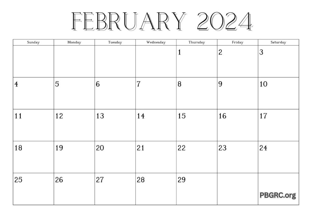 Free February 2024 Calendar Printable Editable