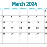 Free Printable March 2024 Editable Calendar