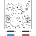 Groundhog day Coloring Pages for Kids