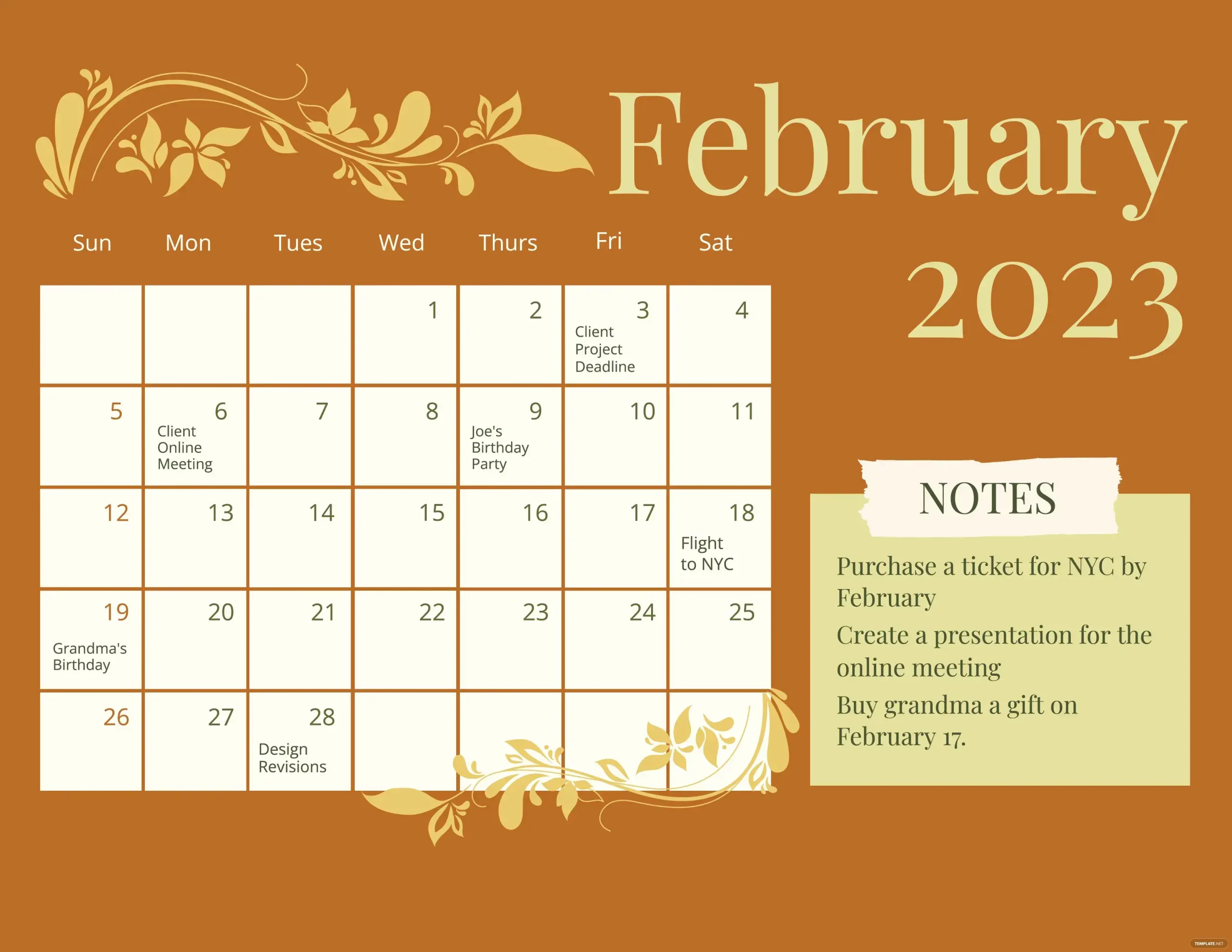 Lunar February 2023 Calendar