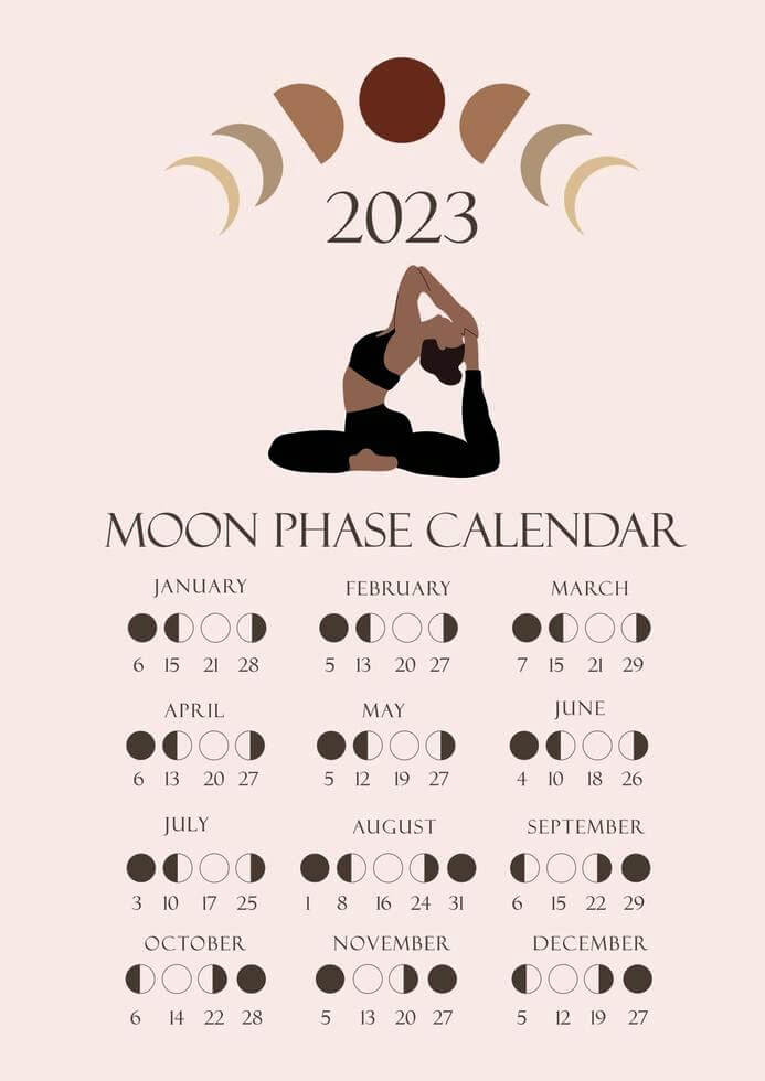 Lunar Phases Calendar 2023