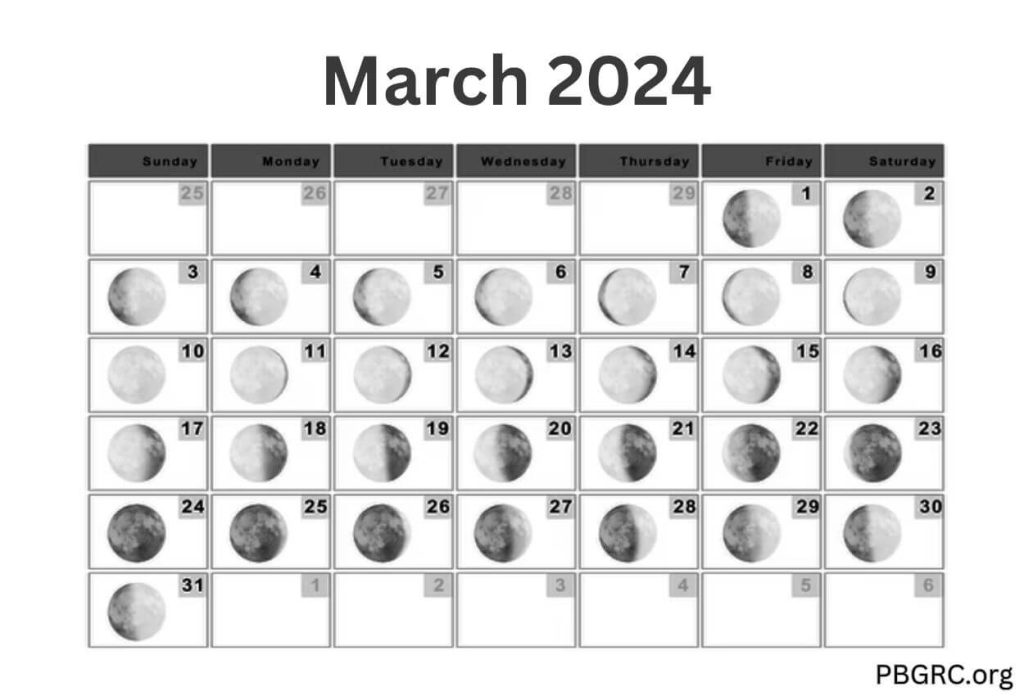 March 2024 Lunar Calendar
