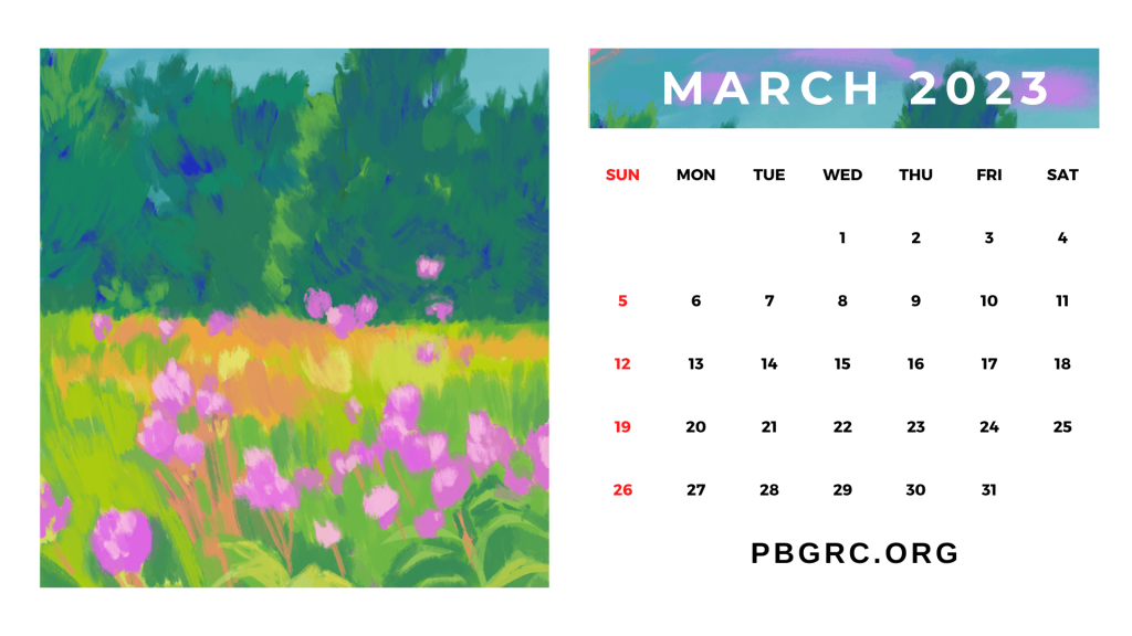 March Fillable Calendar 2023