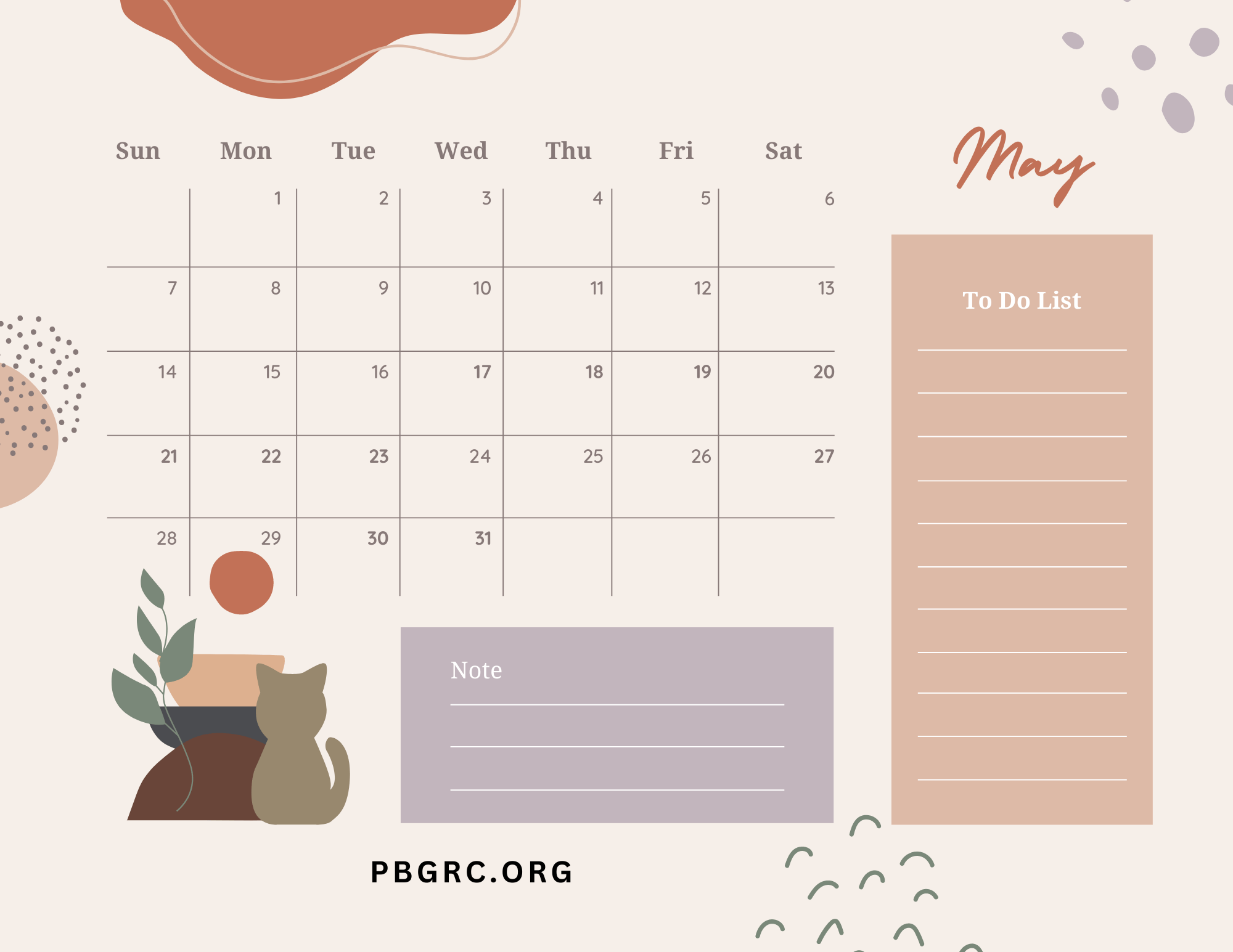 May 2023 Calendar with Notes