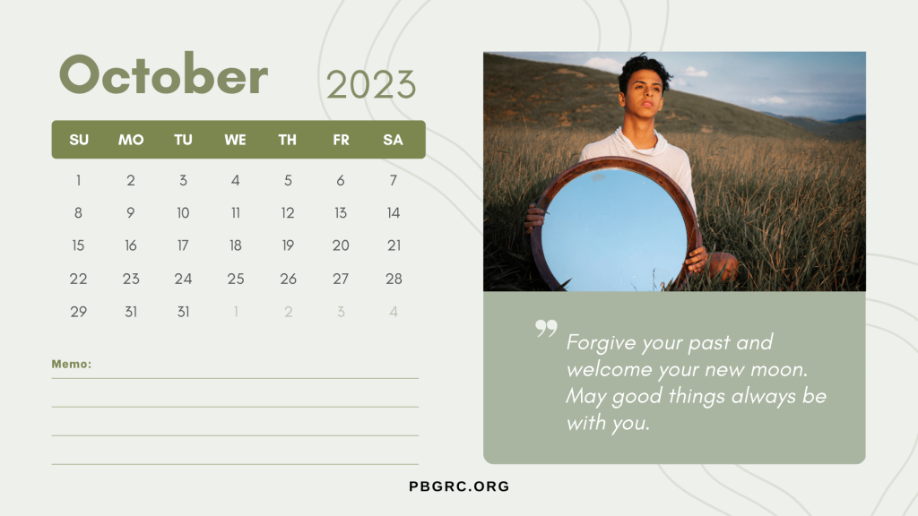 October 2023 Calendar Printable Template