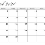 Printable April 2024 Calendar Templates