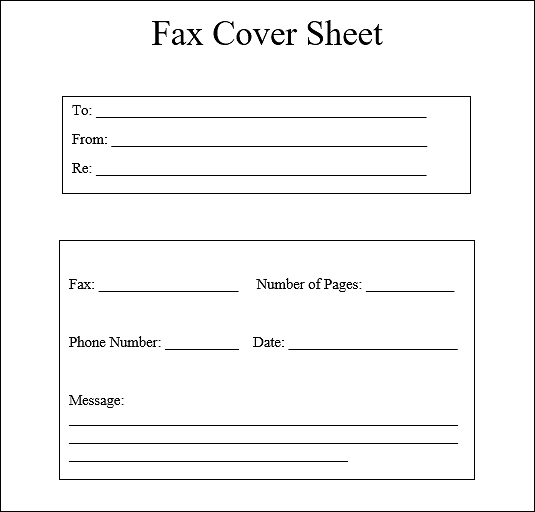 Printable Fax Cover Sheet Templates