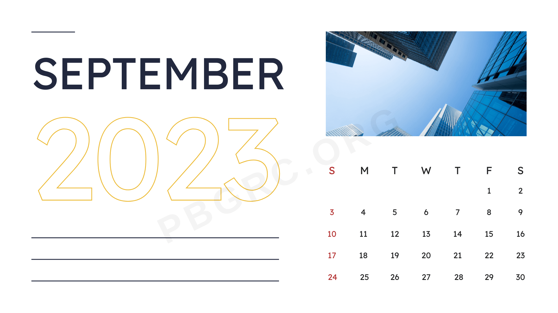 Sept Calendar 2023