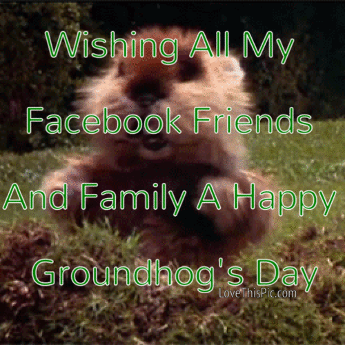 Wishing All My Facebook Friends And Family A Happy Groundhogs Day