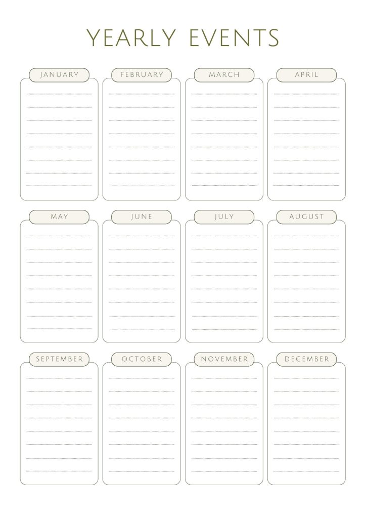 Yearly 2024 Planner Templates