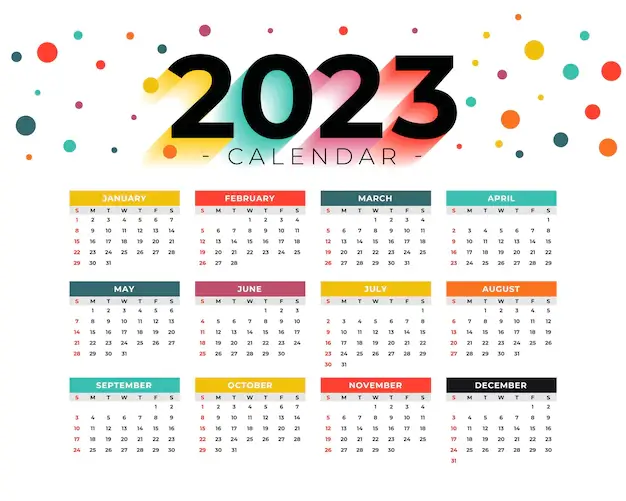 Yearly Calendar 2023 Templates