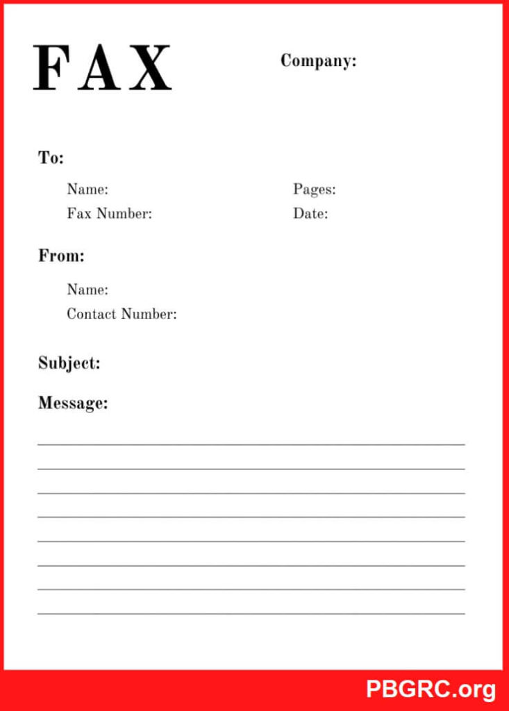 free fax cover sheet template open office