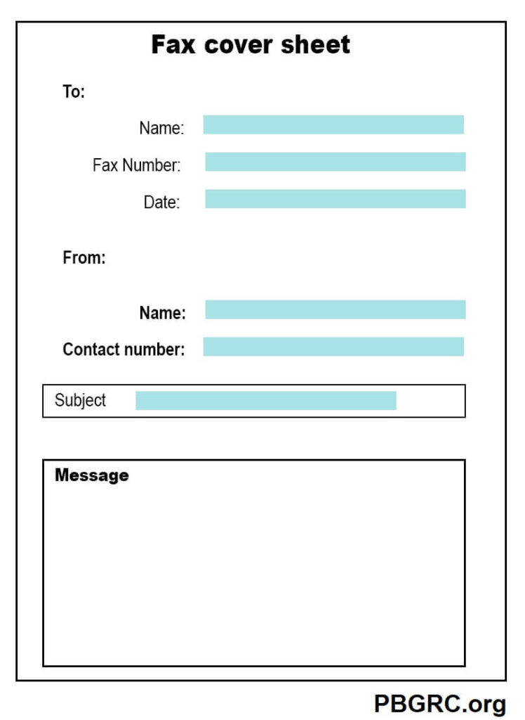 free fax cover sheet template word