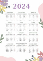 Free Printable 2024 Blank Calendar Template with Notes